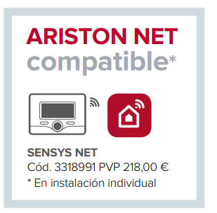 Control total con WiFi integrado y Ariston NET